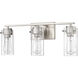 Serena 3 Light 21.5 inch Brushed Nickel Vanity Light Wall Light